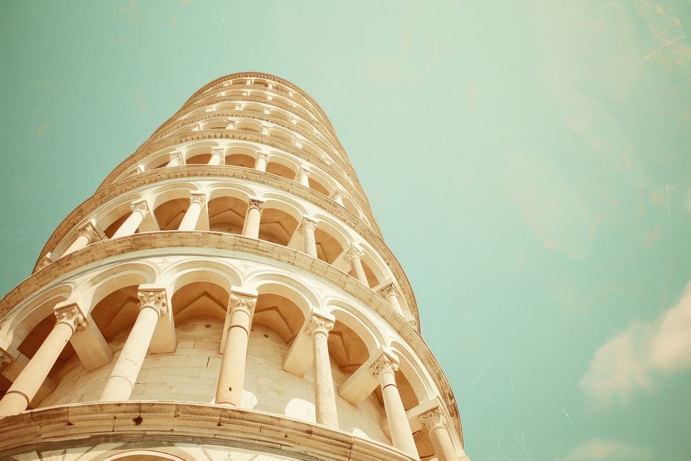 Pisa tower architecture building landmark.
