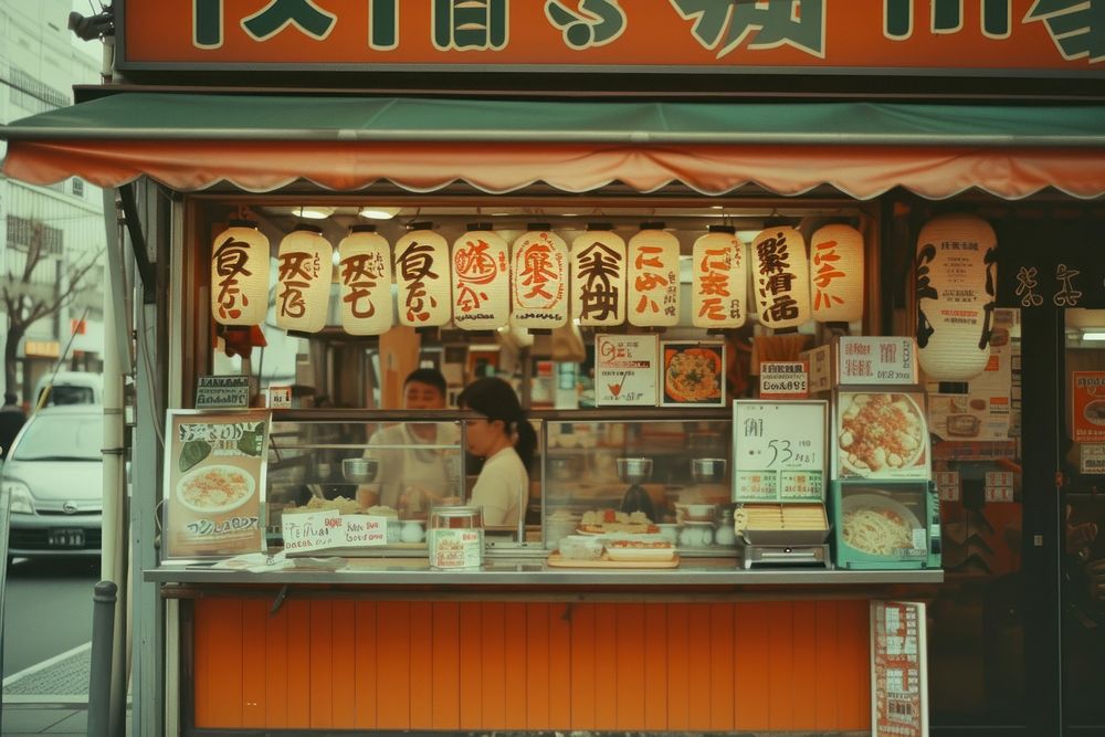 Ramen stall in japan food transportation architecture.