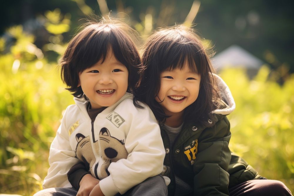 Taiwanese kids portrait outdoors smile. | Premium Photo - rawpixel