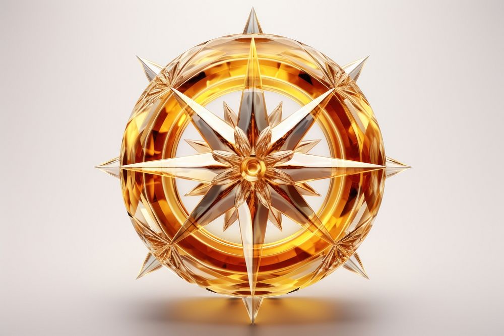 Crystal compass gemstone chandelier jewelry circle.