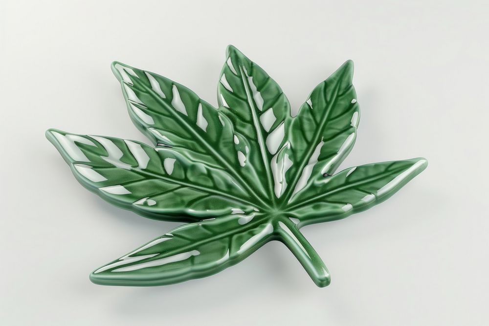 Cannabis leaf jewelry plant art.