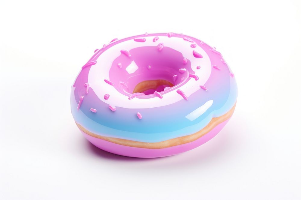 A donut dessert food white background.