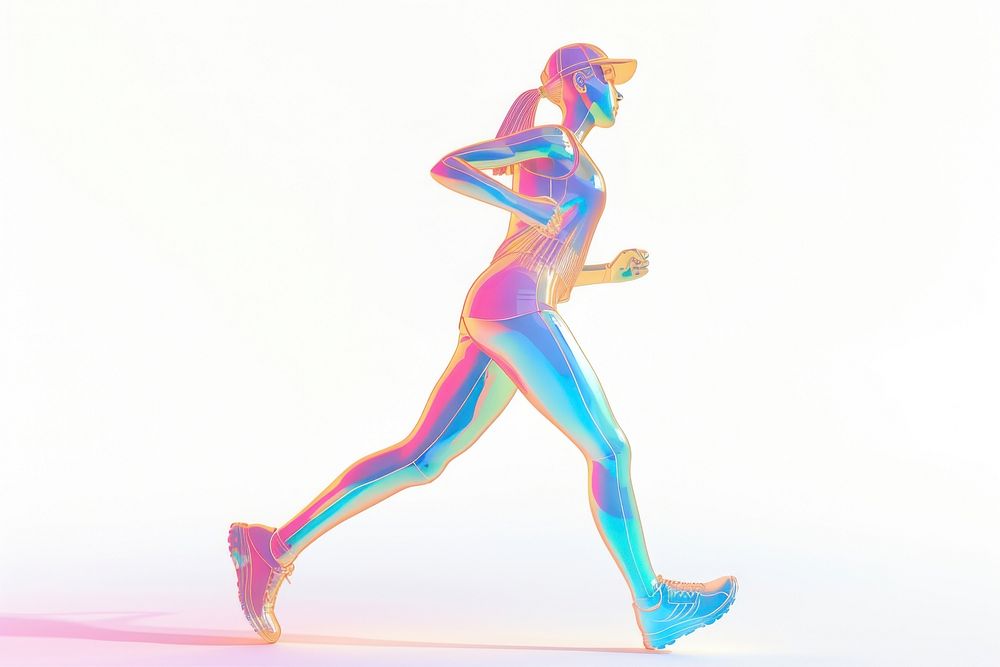 A women jogging icon adult determination exercising.