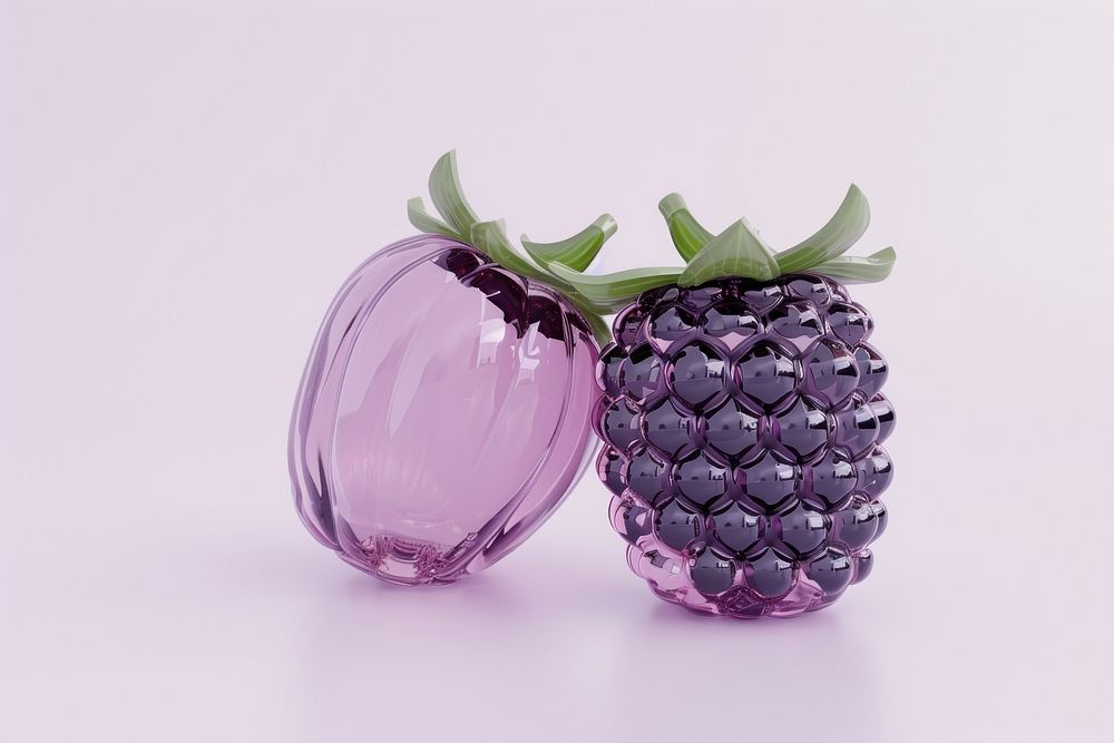 Blackberry fruit plant glass.