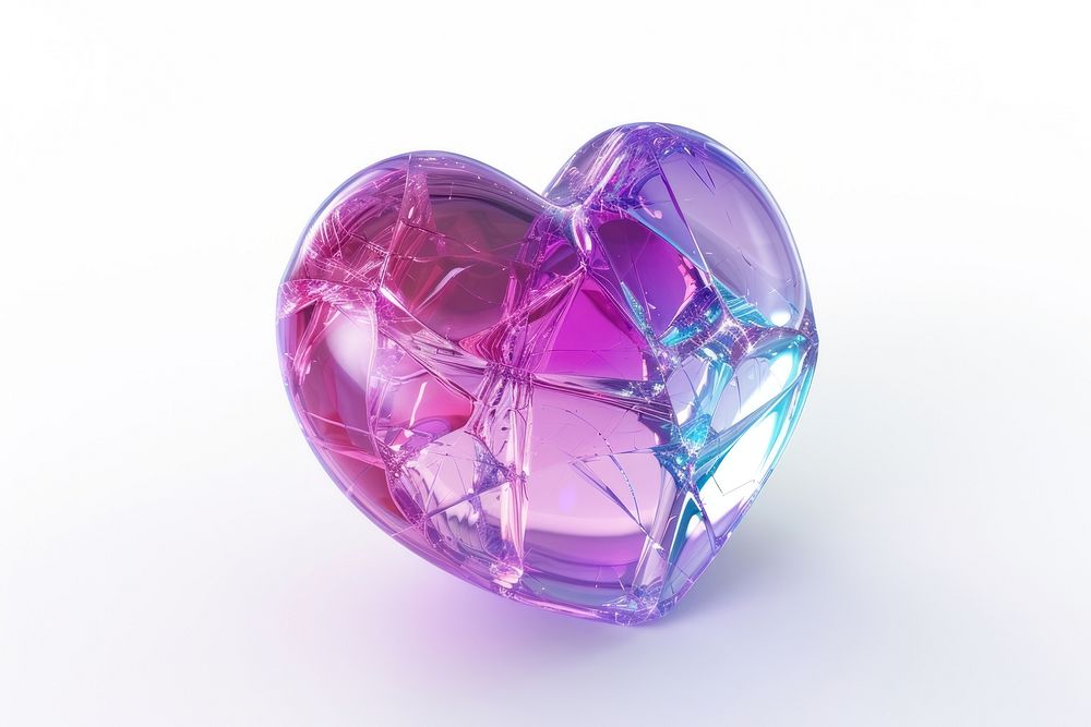Broken heart gemstone jewelry purple.