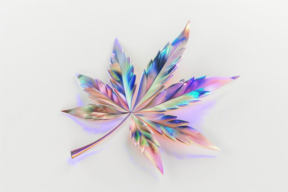 Cannabis leaf pattern jewelry plant.