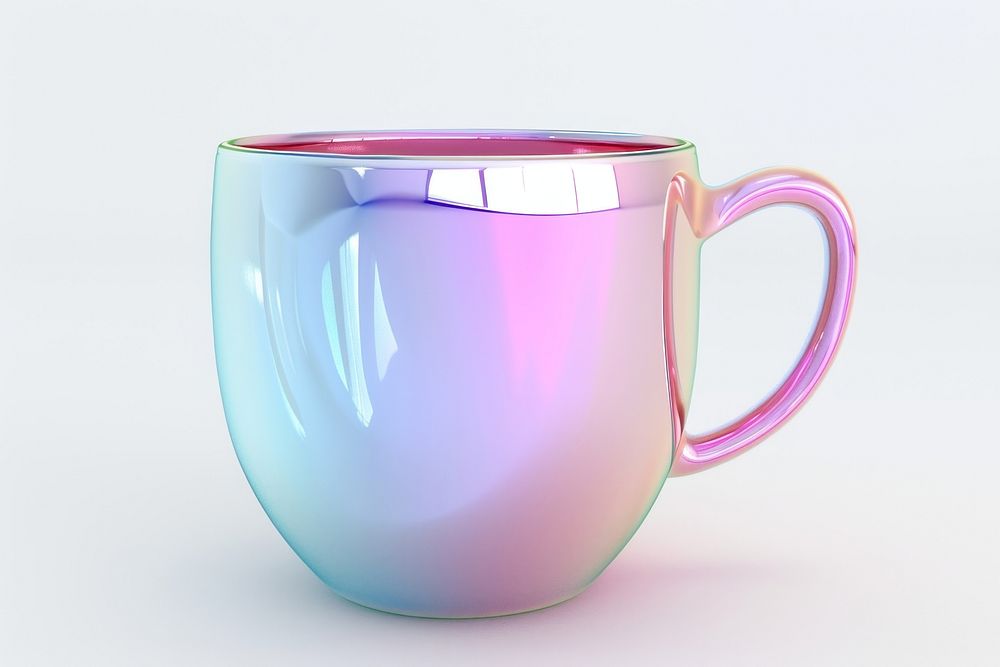 Coffee cup glass mug white background.