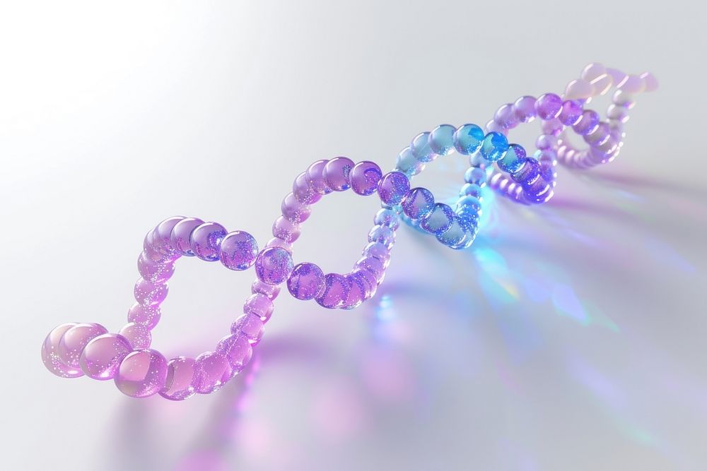 DNA chemical elements jewelry purple accessories.