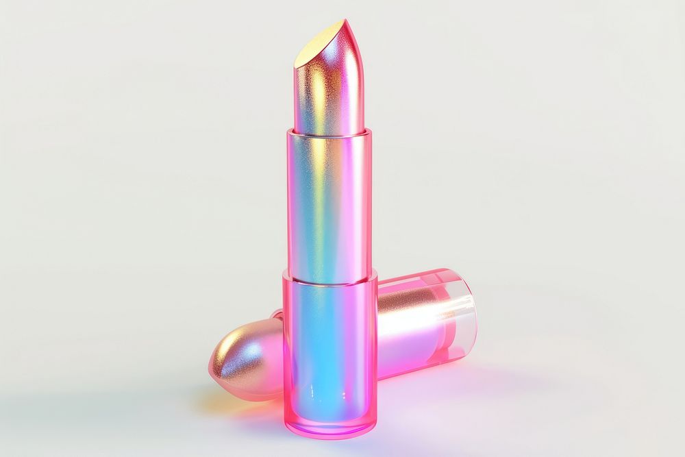 Lipstick cosmetics white background ammunition.