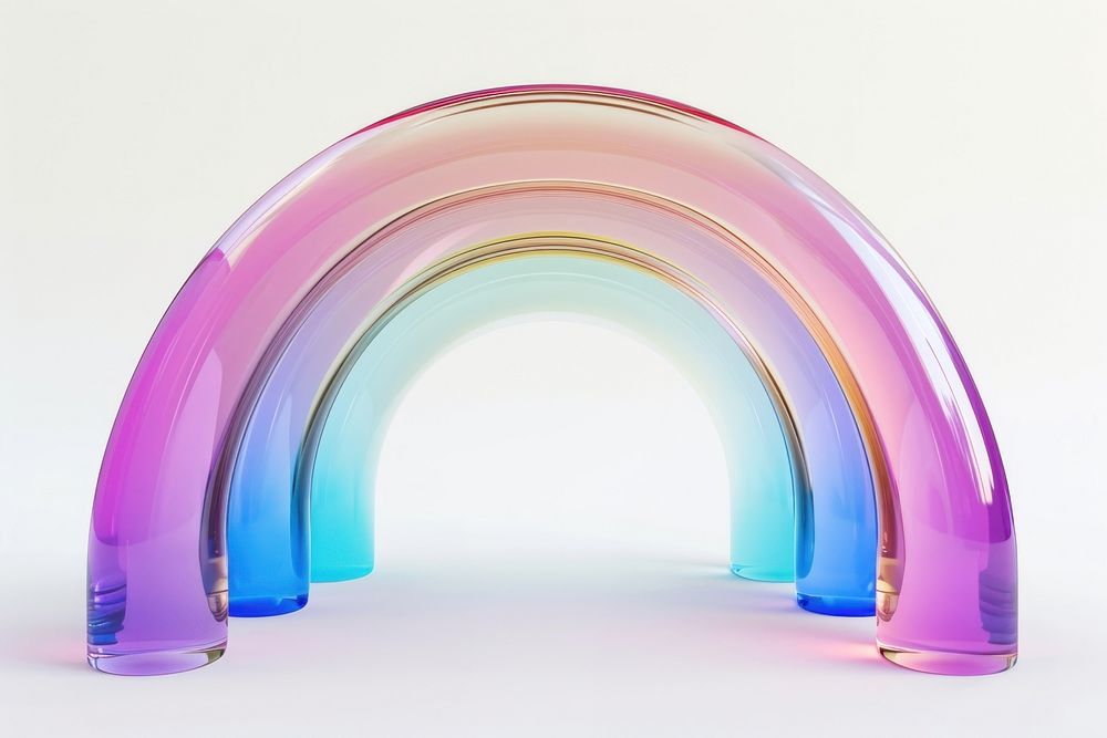 Rainbow arch purple appliance spectrum.