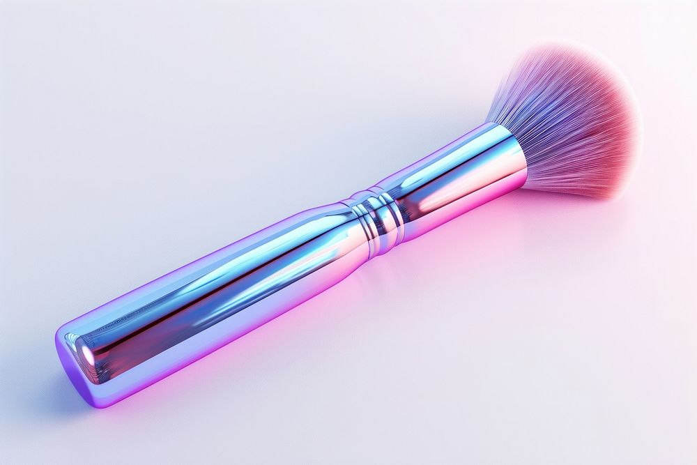 Simple cosmetic brush icon cosmetics tool white background.