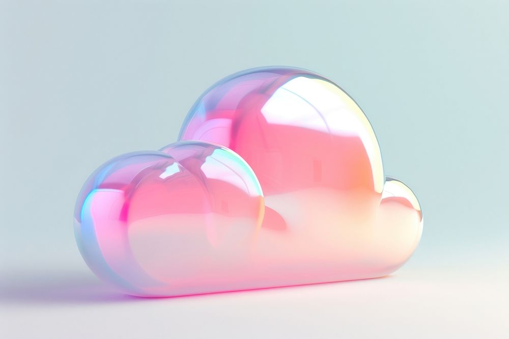 Simple cloud icon lightweight reflection football.