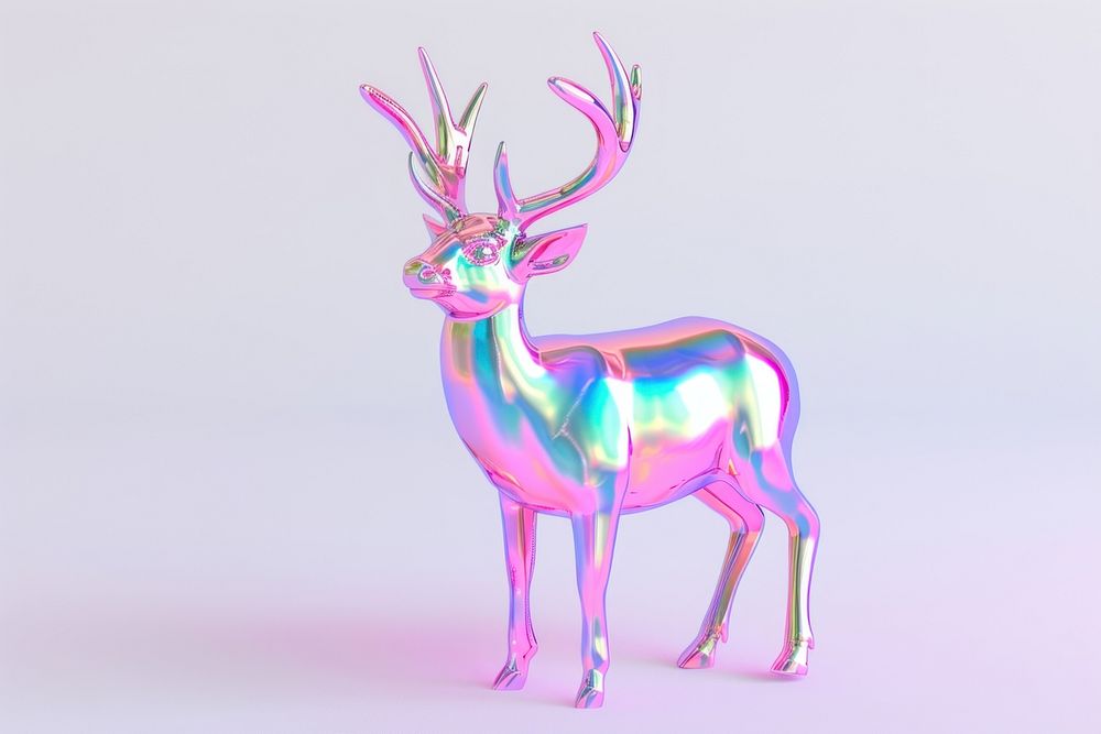 Simple deer icon animal mammal white background.