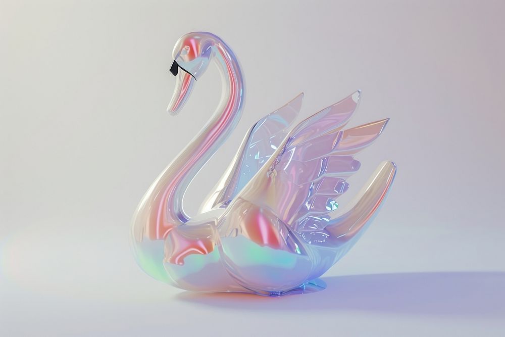 Simple swan flamingo animal bird.