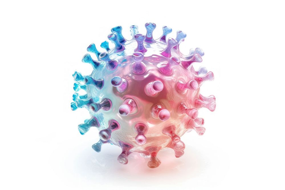 Virus cell sphere virus white background.