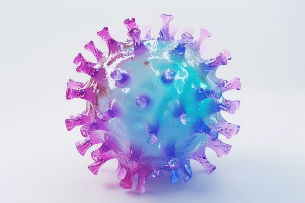 Virus cell jewelry sphere purple.