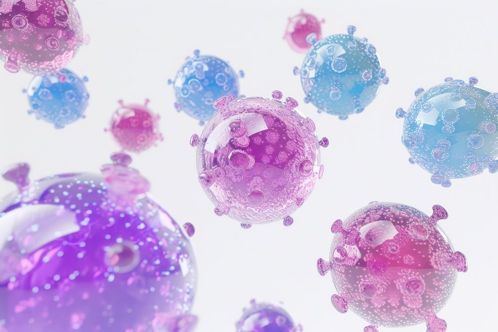 Virus cells sphere purple virus.