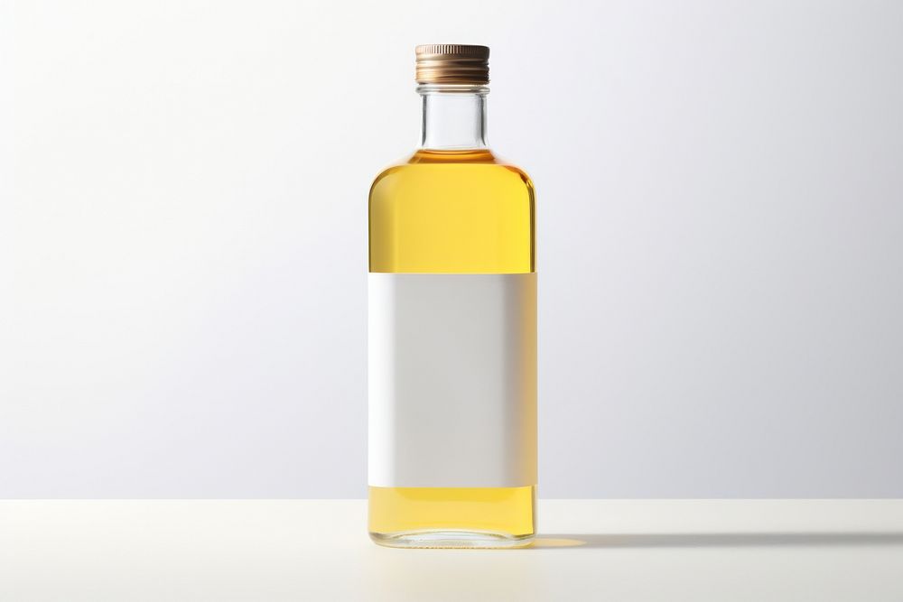 Canora oil packaging label  bottle refreshment studio shot.