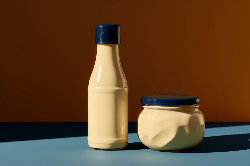 Mayonnaise and sauce thousand island bottle packaging s dairy food milk.