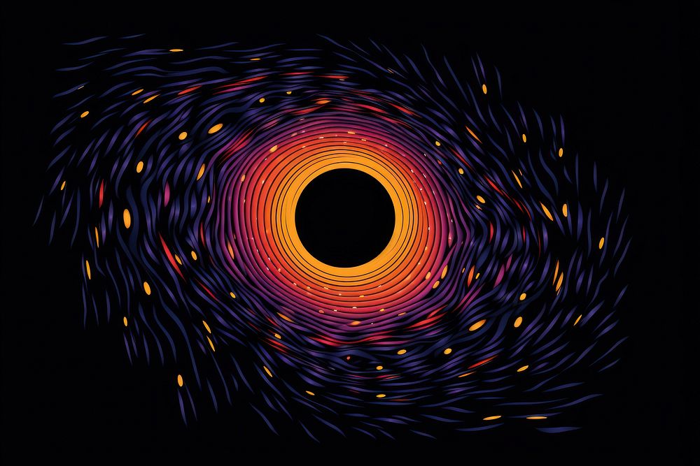 Black hole pattern night illuminated.