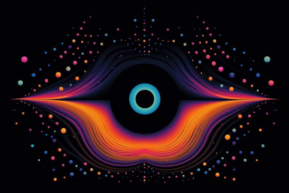 Black hole abstract graphics pattern.