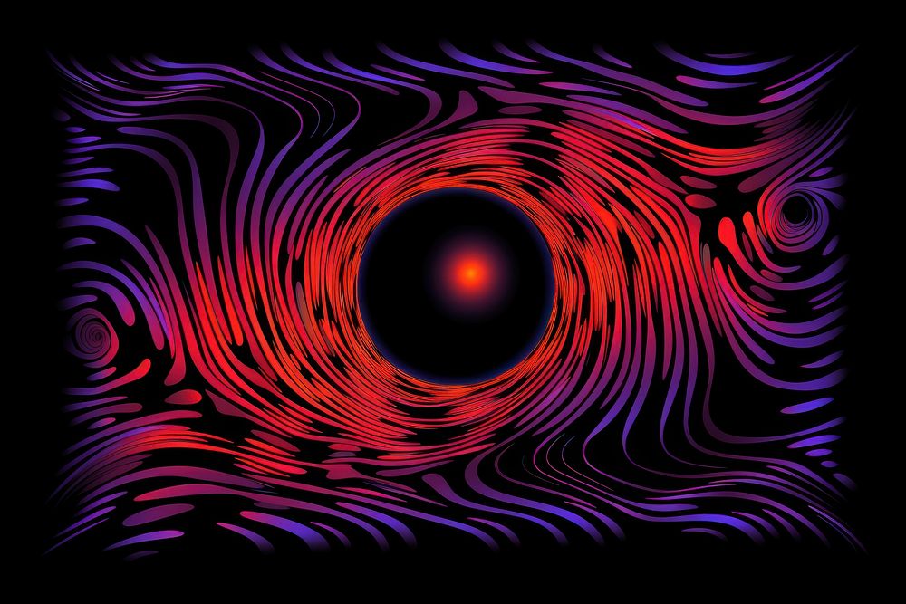 Black hole abstract pattern purple.