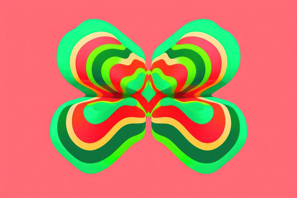 Abstract Graphic Element of abstract minimalistic symmetric psychedelic style graphics art vibrant color.