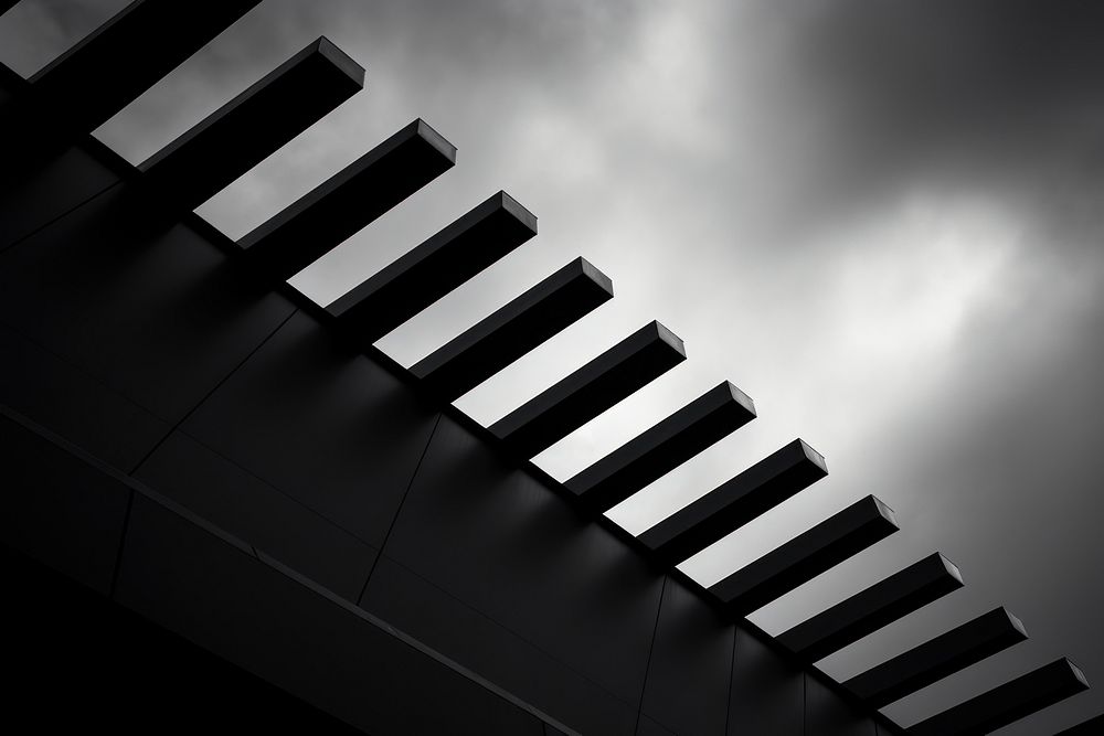 Close-up sky architecture black white.