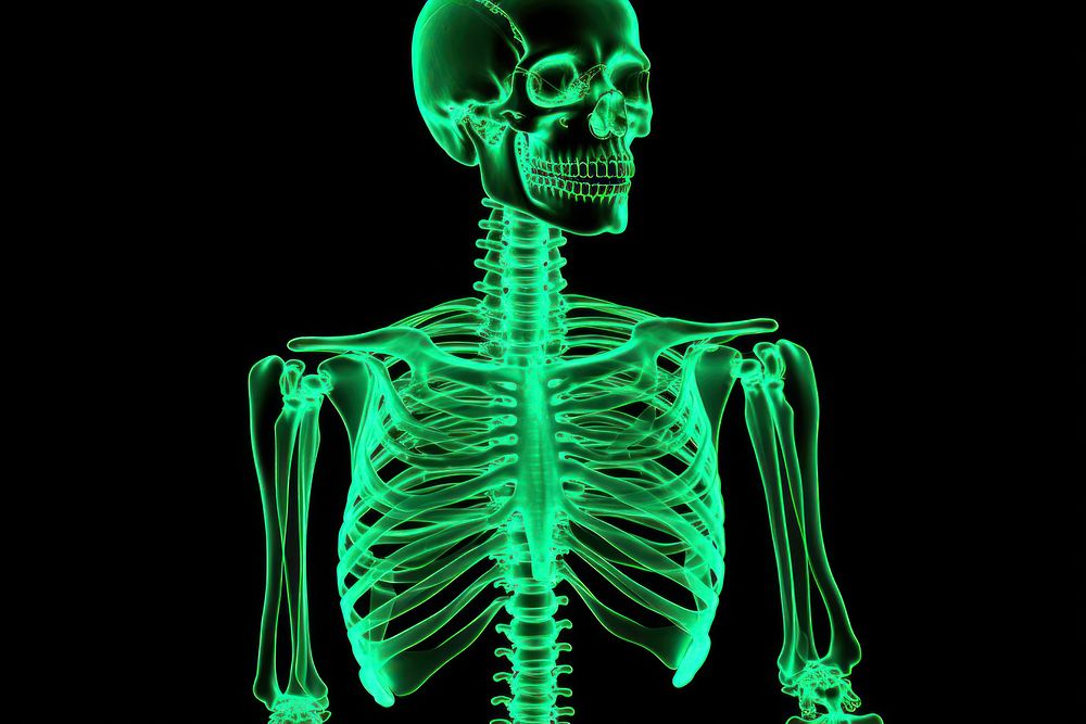 Skeleton green radiography fracture.