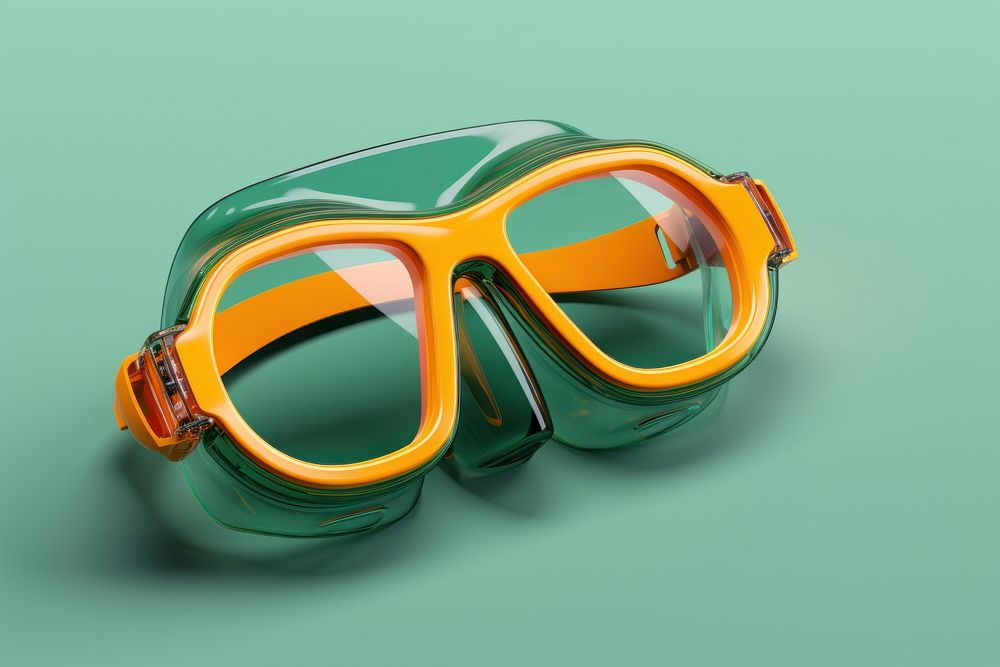 Snorkling goggles sunglasses transparent accessories.