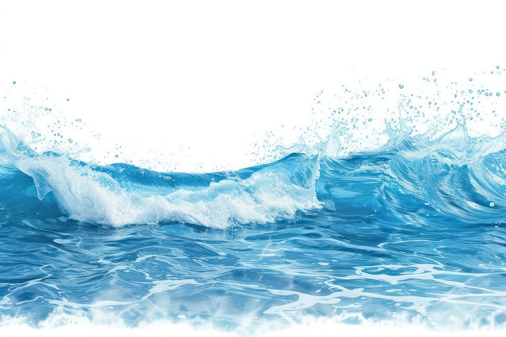Blue sea wave with white foam backgrounds outdoors nature.