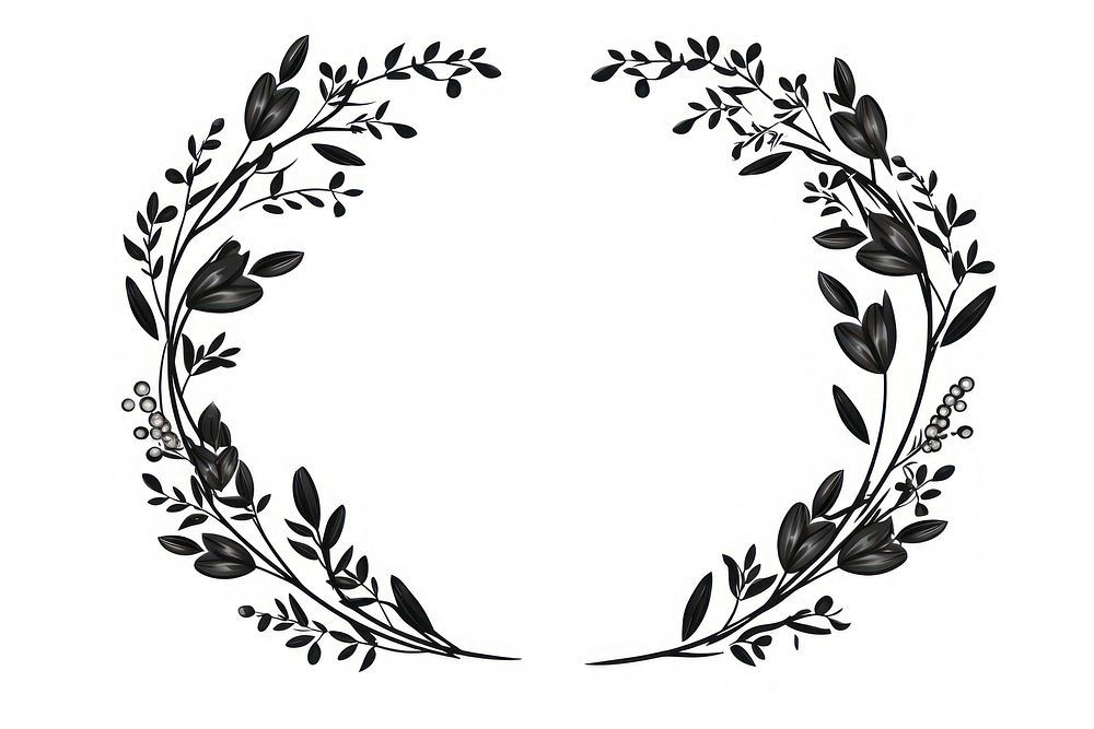 Wreaths pattern plant logo.