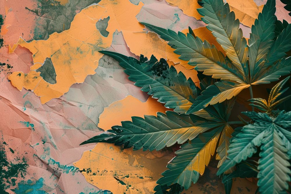 Cannabis backgrounds plant leaf.
