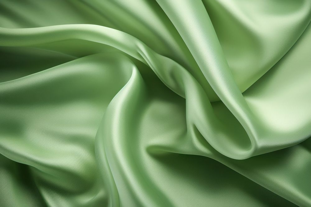 Green silk texture backgrounds abstract wrinkled.