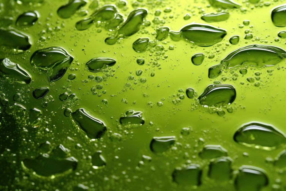 Green tea drink texture plant leaf condensation.