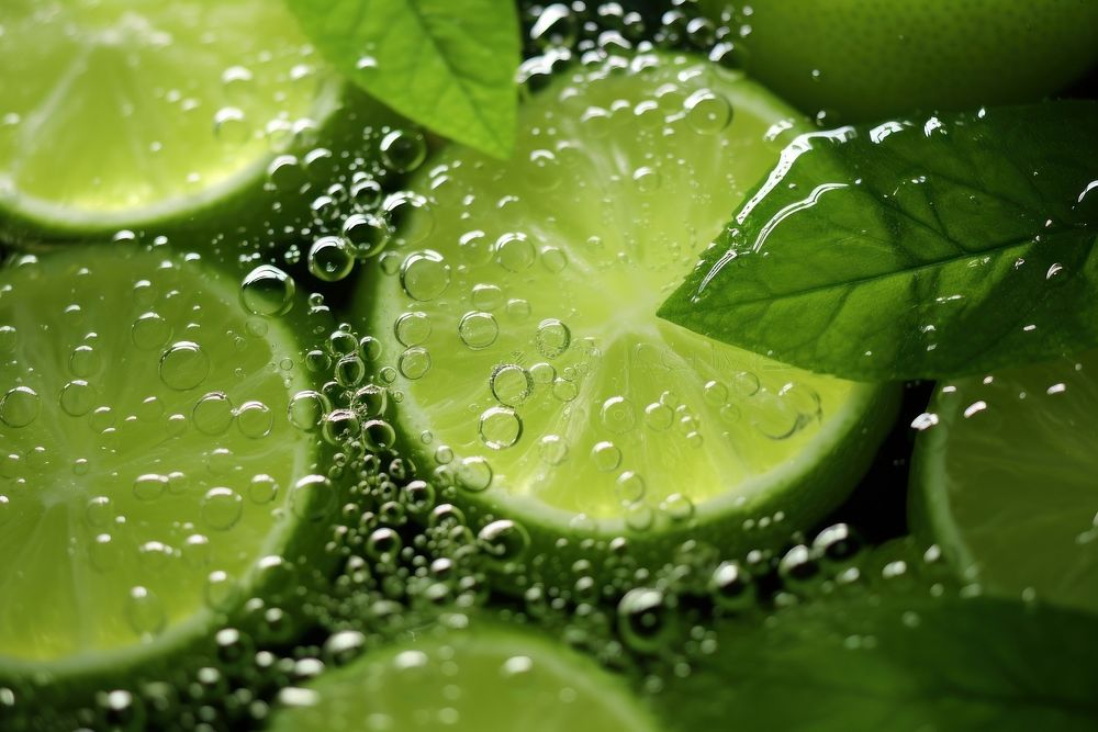 Green tea drink texture fruit plant lime.