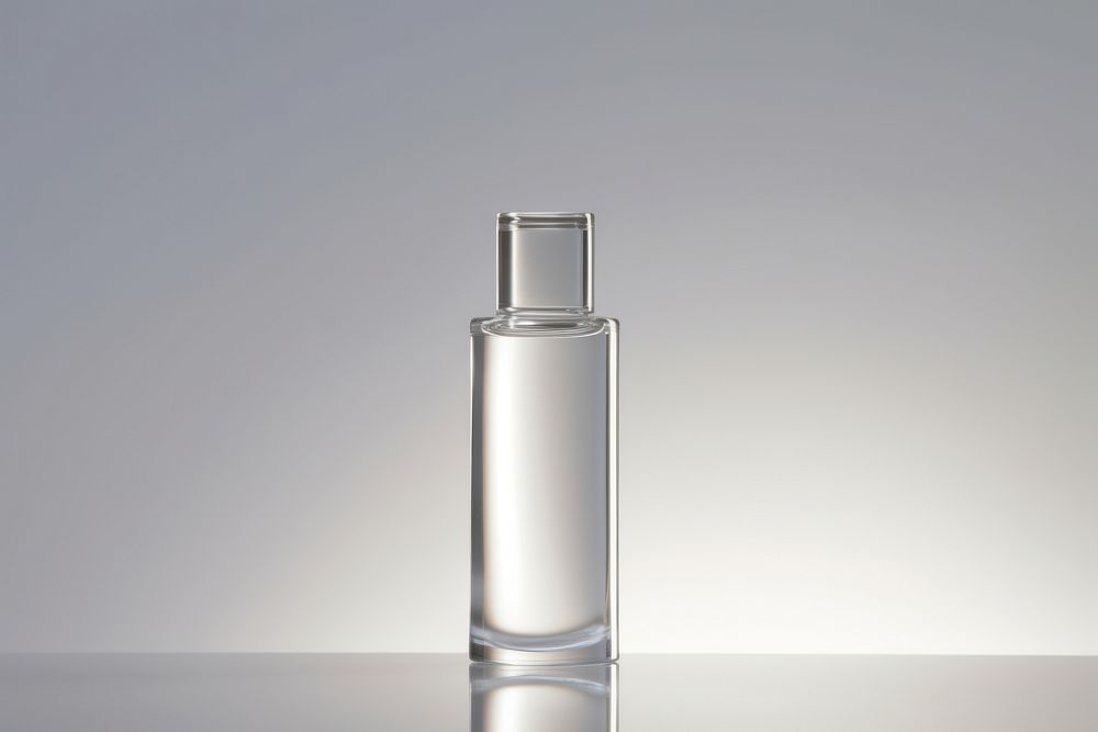 Glass perfume bottle cosmetics studio shot simplicity.