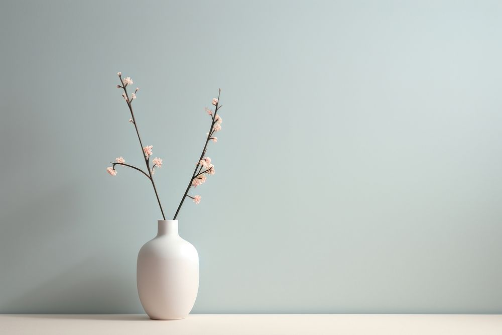 Simple background flower plant vase.