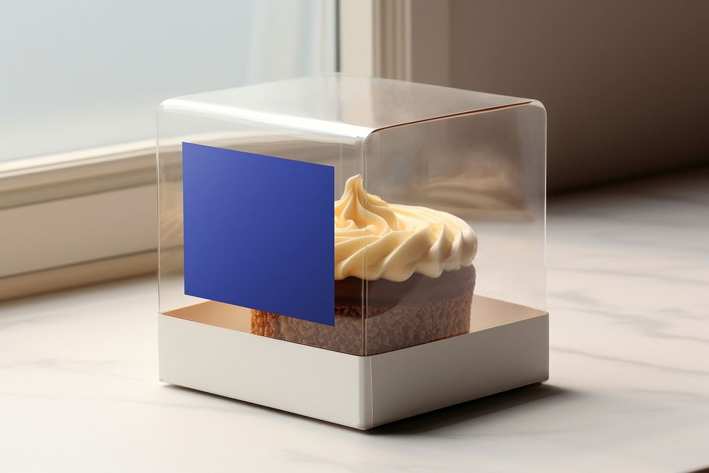 Cupcake in plastic box
