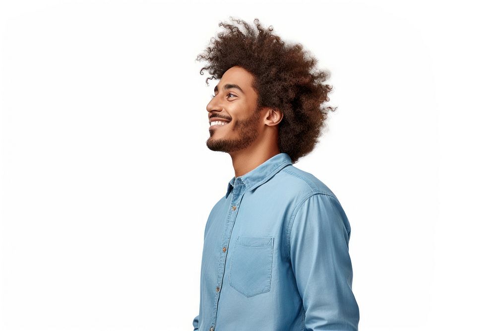 African American startup man laughing shirt adult.