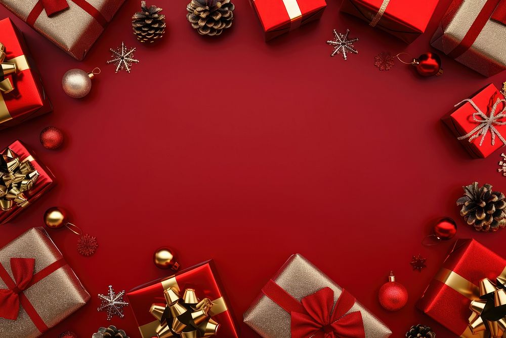 Christmas red background christmas backgrounds present.