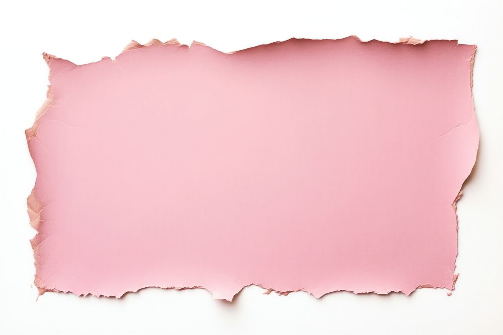 Retro old pink paper texture with ripped backgrounds petal white background.