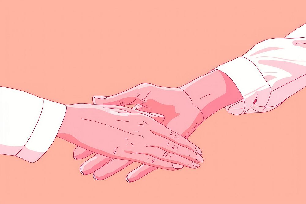 Handshake finger line agreement.