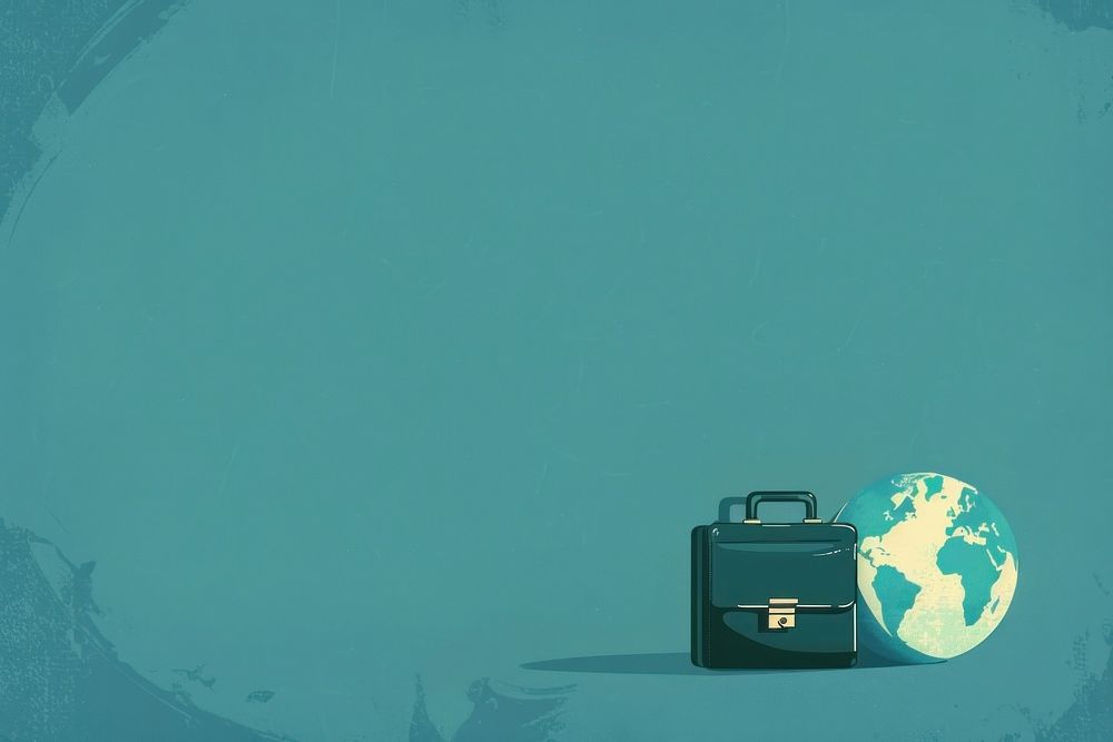 Globe briefcase luggage handbag.