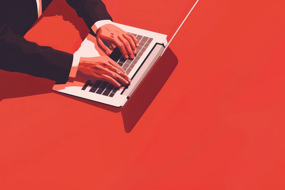 Businessman keyboard laptop using laptop.