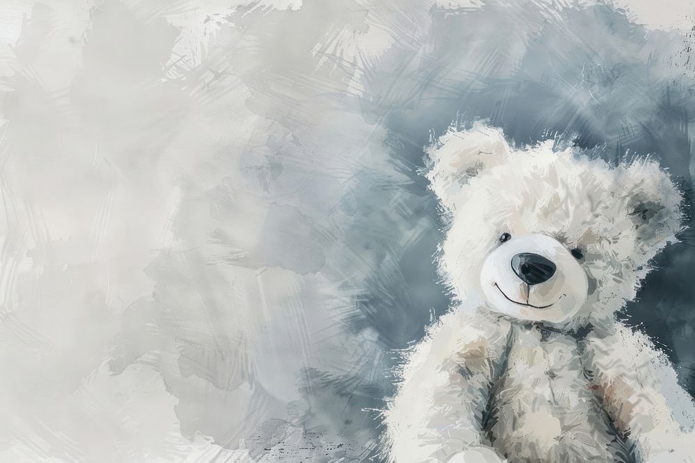 White teddy bear toy representation backgrounds.