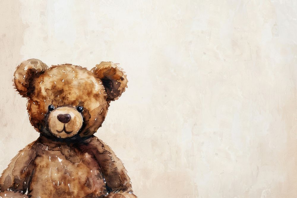 Dark brown teddy bear toy representation creativity.