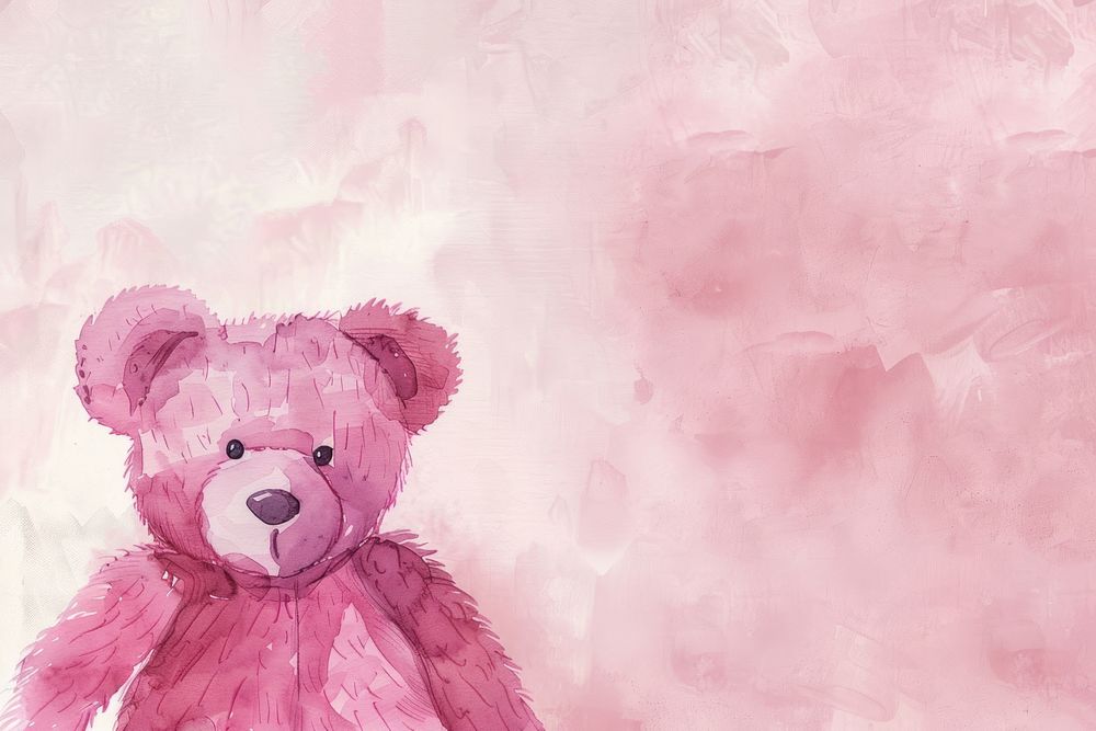 Pink teddy bear mammal pink toy.