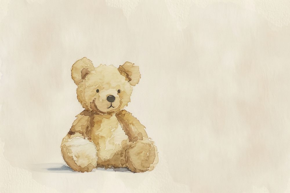 Teddy bear toy representation copy space.