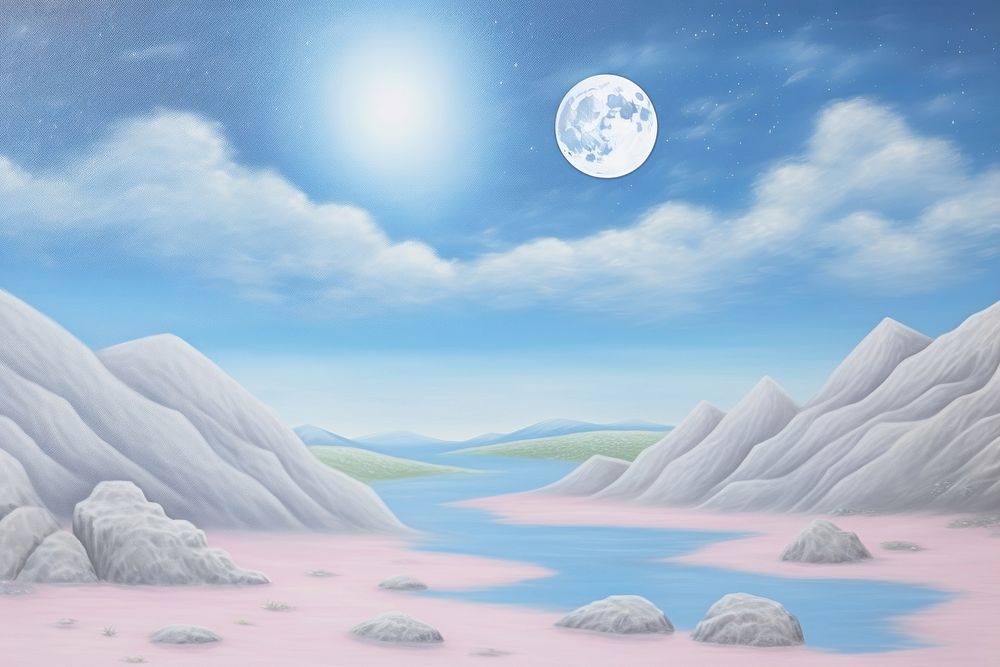 Night sky and moon landscape backgrounds astronomy.